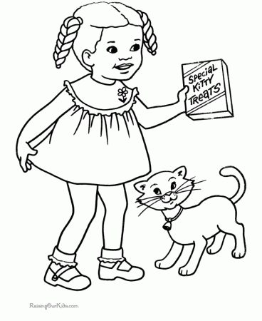 Cat coloring pictures for kids