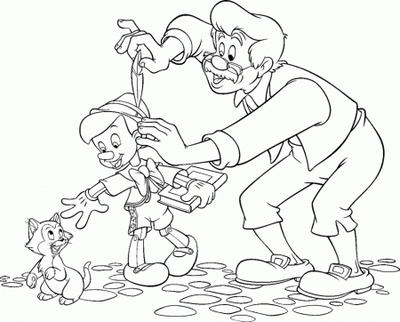 Pinocchio Coloring Page| Free Pinocchio Online Coloring