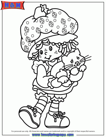 Original Strawberry Shortcake Character Coloring Page | HM 