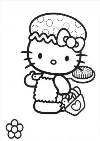 Coloring Pages Of Hello Kitty Going For Bath Coloring Pages 255639 