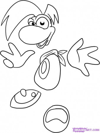 rayman raving rabbids Colouring Pages