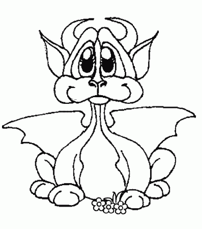 Funny Dragon Coloring Pages