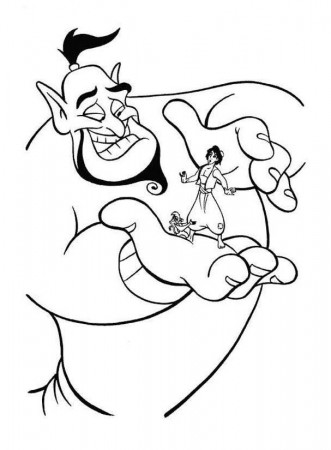 Think Of Aladdin Coloring Pages - Aladdin Cartoon Coloring Pages 