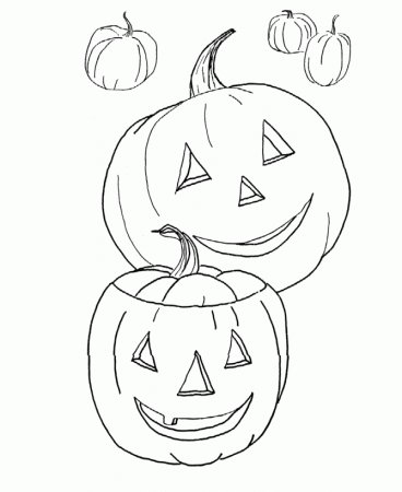 Fall Halloween Pumpkins | kids coloring pages | Printable Coloring 
