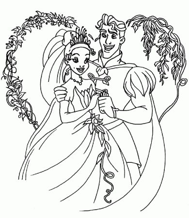 Princess And Frog Coloring Pages 330 | Free Printable Coloring Pages
