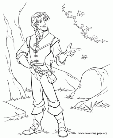 tangled flynn ryder Colouring Pages