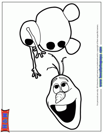 Olaf Head Falls Off Coloring Page | Free Printable Coloring Pages
