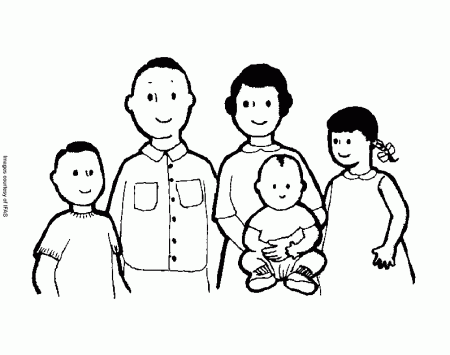 happy family coloring pages for kids printable colouring
