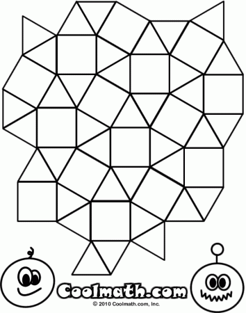 Coloring Page Tessellations Hexagons Triangles 1gif