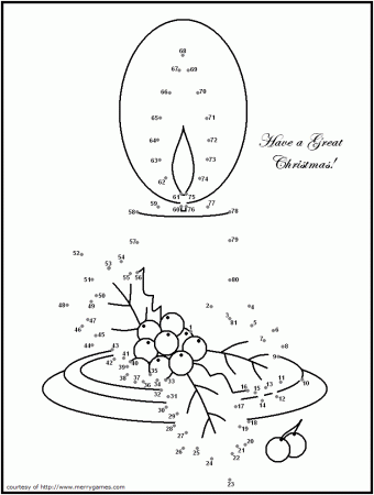 christmas candle dot to dot | Clipart plus