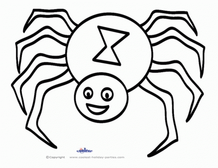 Cartoon Spider Coloring Page For Kids Free Printable Picture 