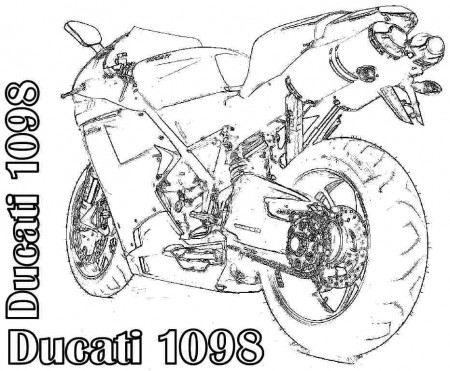Transportation Motorcycle Coloring Sheets Printable Free For Kids 