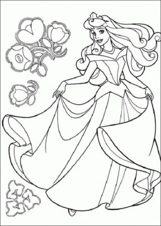Princess Pictures For Kids To Color - HD Printable Coloring Pages