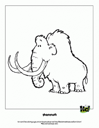 Woolly Mammoth Coloring Sheet