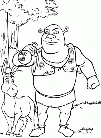 Shrek Coloring Pages - Coloringpages1001.