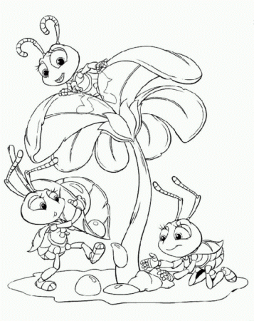 Girls Bugs Life Coloring Page Coloringplus 194954 A Bugs Life 