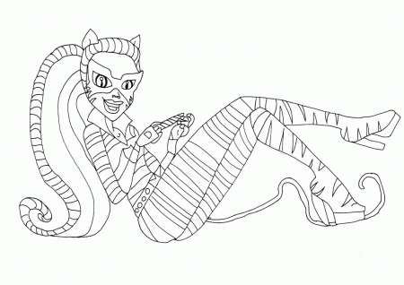 Monster High Coloring Pages : Toralei Stripe Happy Fun Coloring 