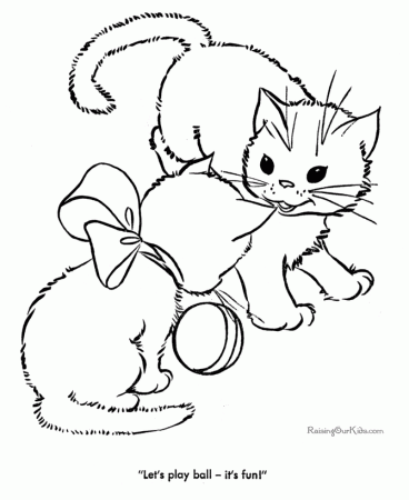 Kittens-coloring-6 | Free Coloring Page Site