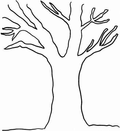 Without Leaves Tree Coloring Page | Coloring Pages