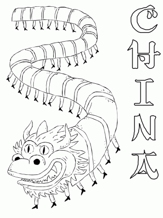 China Dragon Countries Coloring Pages & Coloring Book