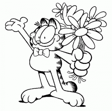Garfield Eat Hot Dog - Food Coloring Pages : Coloring Pages for 