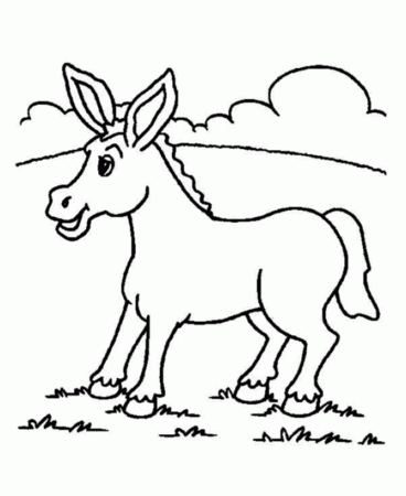 learning years animal coloring pages donkey