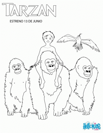 Tarzan Coloring Pages 26 Free Disney Printables For Kids To 187301 
