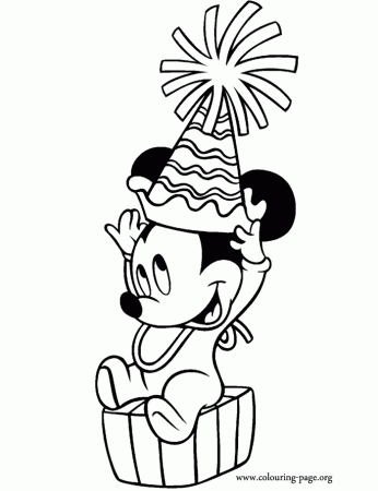 Mickey mouse mickey kid birthday coloring page for kids | coloring 