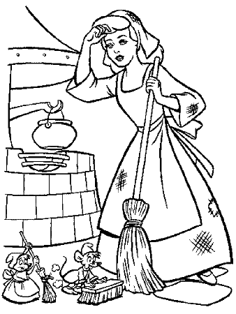 Cinderella coloring pictures