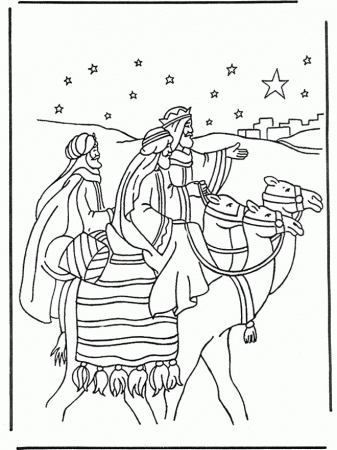 Wise men coloring page | Bible - Coloring pages
