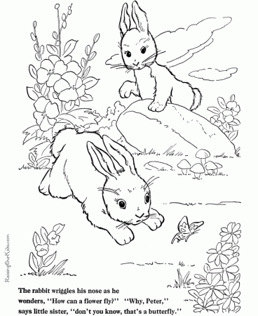 Kid Easter Coloring Picture to Print