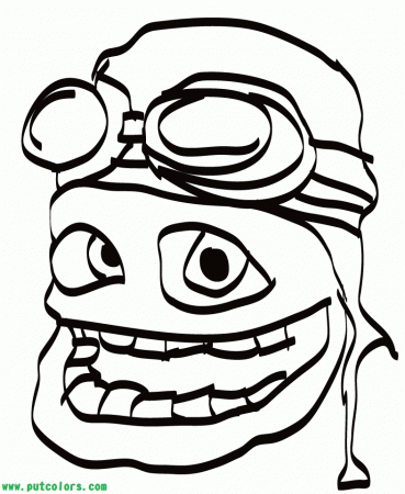 Crazy Frog Face Coloring Pages