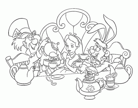Alice In Wonderland Coloring Pages 8 #1090 Disney Coloring Book 