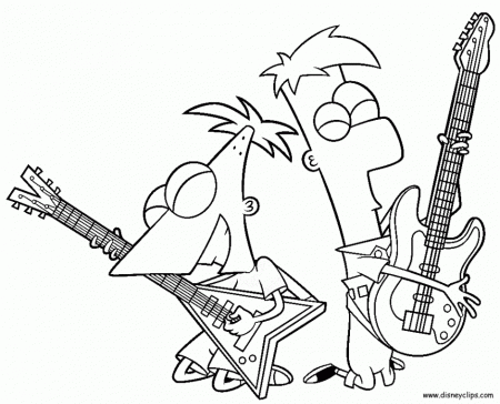 Phineas And Ferb Coloring Pages Disney Phineas And Ferb Printable 