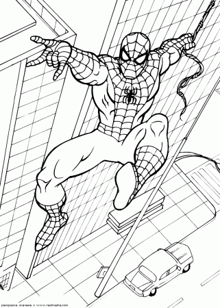 spiderman coloring pages | Wallpele.com