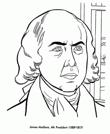 USA-Printables: President James Madison Coloring Page - 4th 
