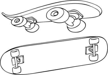 skateboard coloring pages - FunPict.