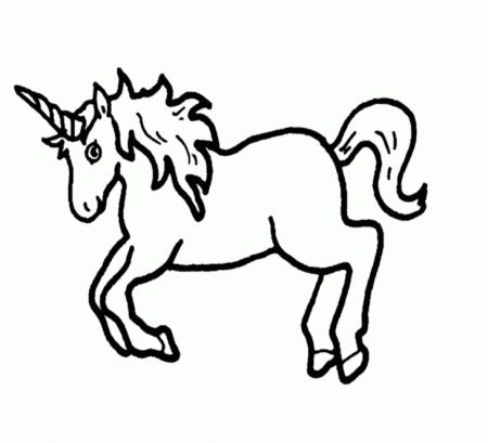 Unicorn Happy Coloring Page For Kids - Unicorn Coloring Pages 
