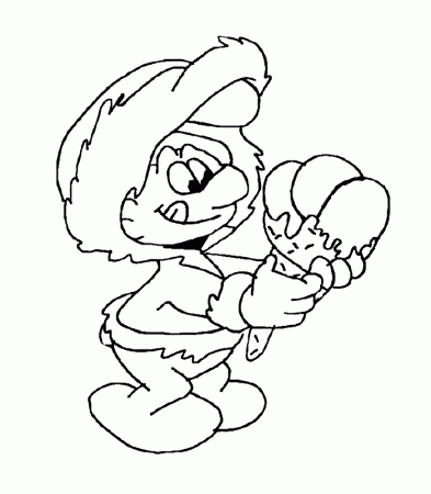 Print Smurf Like Ice Cream To Coloring Pages: Print Smurf Like Ice 