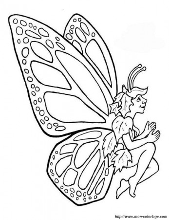 butterflies and fairies Colouring Pages (page 2)