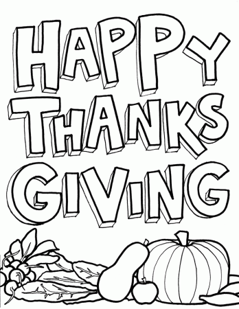 Happy Thanksgiving Coloring Pages Printables - Picture 5 – Happy 