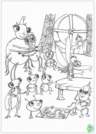 Miss Spider Coloring pages- DinoKids.