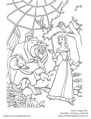 Newest Beauty And The Beast Coloring Pages | Laptopezine.