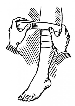 Coloring page apply a bandage - img 18746.
