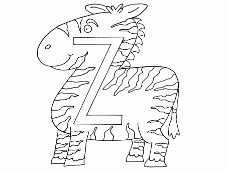 Download Z Is For Small Zebra Coloring For Kids Or Print Z Is For 