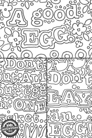 Free Kids Easter Egg Doodle Coloring Pages - Kids Activities Blog