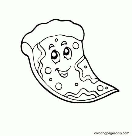Pizza Fast Food Coloring Pages - Pizza Coloring Pages - Coloring Pages For  Kids And Adults