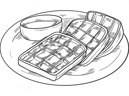 Free Printable Waffles Coloring Page - Free Printable Coloring Pages for  Kids