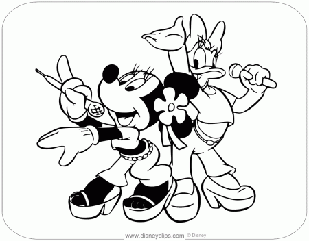 Minnie and Daisy | Coloring pages, Minnie mouse coloring pages, Disney  coloring sheets