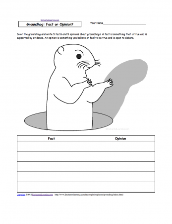 Groundhog Day Crafts, Worksheets and Printable Books ...